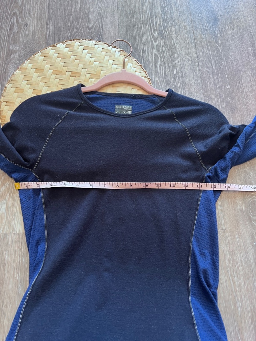 Icebreaker women’s merino wool 260 zone long sleeve top navy - Picture 4 of 6